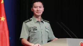 Juru bicara Kementerian Pertahanan Nasional Tìongkok (China), Tan Kefei. (Twitter.com/@Trollstoy88) 
