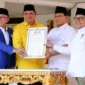 Ketua Umum Partai Gerindra Prabowo Subianto bersama Ketuam Umum Partai Golkar Airlangga Hartarto, Ketua Umum ZUlkifli Hasan dan Ketua Umum PKB Muhaimin Iskandar. (Instagram.com/@gerindra)