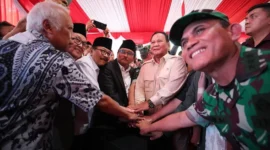 Menteri Pertahanan (Menhan) RI Prabowo Subianto di Bangkalan, Madura, Jawa Timur. (Dok. Tim Media Prabowo)

