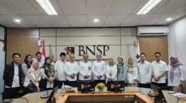 Kementerian PUPR & LPJK ke BNSP koordinasi sistem informasi sertifikasi tenaga kerja konstruksi dan SOP penerbitan sertifikat kompetensi tenaga kerja konstruksi, Jakarta (26/3/24). (Doc.BNSP)
