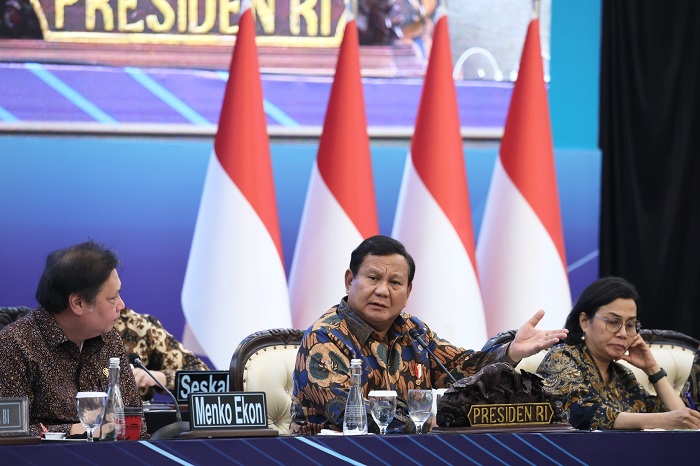 Presiden RI Prabowo Subianto dalam acara  'Sarasehan Ekonomi Bersama Presiden RI, Jakarta. (Dok. Tim Media Prabowo)